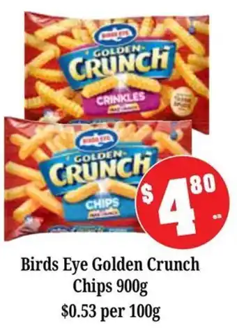 Farmer Jack's Birds Eye Golden Crunch Chips offer