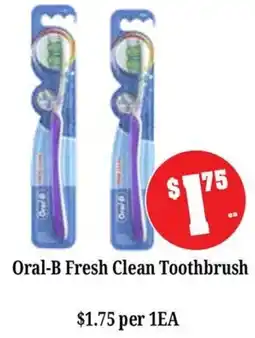 Farmer Jack's Oral-B Fresh Clean Toothbrush offer