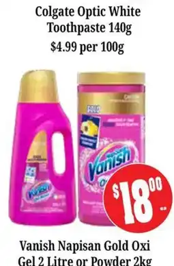Farmer Jack's Vanish Napisan Gold Oxi Gel offer