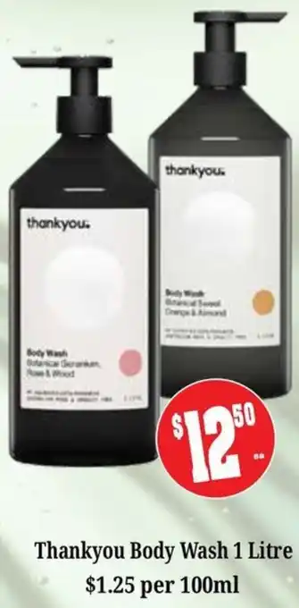 Farmer Jack's Thankyou Body Wash offer