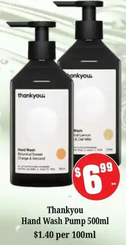 Farmer Jack's Thankyou Hand Wash Pump offer