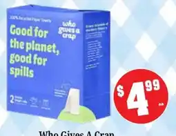 Farmer Jack's Who Gives A Cran Paper Towels offer