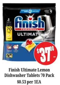 Farmer Jack's Finish Ultimate Lemon Dishwasher Tablets offer