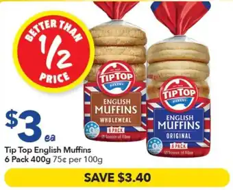 Ritchies Tip Top English Muffins offer
