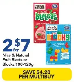 Ritchies Nice & Natural Fruit Blasts or Blocks offer