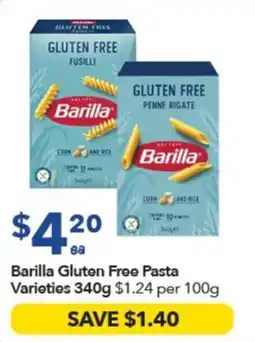 Ritchies Barilla Gluten Free Pasta Varieties offer