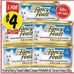 NQR Purina Fancy Feast Grilled Ocean Whitefish & Tuna in Gravy offer