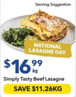 Ritchies Simply Tasty Beef Lasagne offer