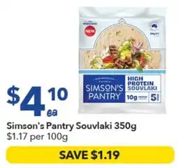 Ritchies Simson's Pantry Souvlaki offer