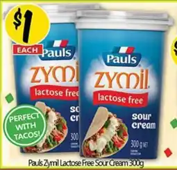 NQR Pauls Zymil Lactose Free Sour Cream offer