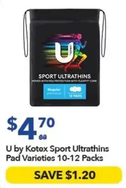 Ritchies U by Kotex Sport Ultrathins Pad Varieties offer