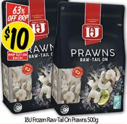 NQR I&J Frozen Raw-Tail On Prawns offer