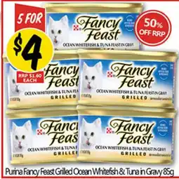 NQR Purina Fancy Feast Grilled Ocean Whitefish & Tuna in Gravy offer