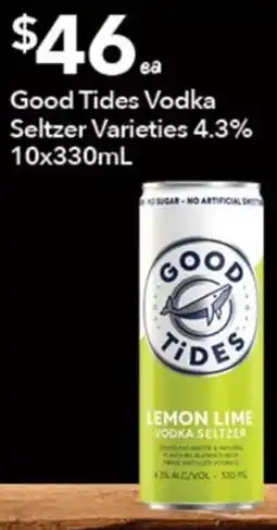 Ritchies Good Tides Vodka Seltzer Varieties offer