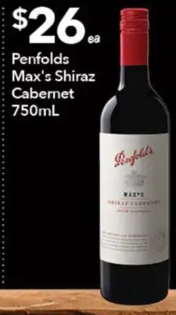 Ritchies Penfolds Max's Shiraz Cabernet offer