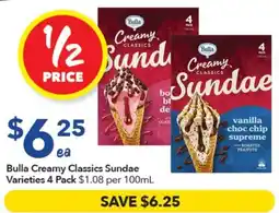 Ritchies Bulla Creamy Classics Sundae Varieties offer