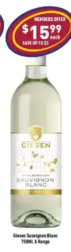 Liquor Legends Giesen Sauvignon Blanc offer