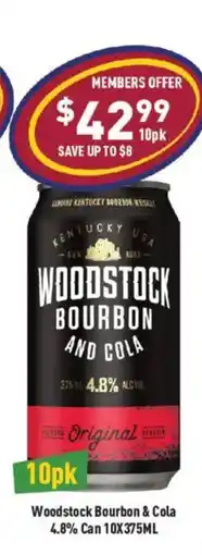 Liquor Legends Woodstock Bourbon & Cola offer