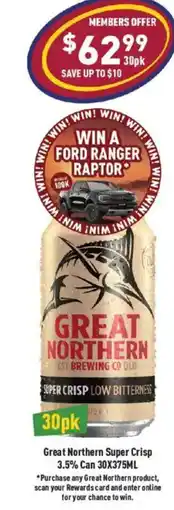 Liquor Legends Great Northern Super Crisp offer