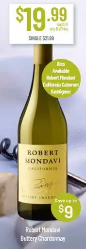 Chambers Cellars Robert Mondavi Buttery Chardonnay offer
