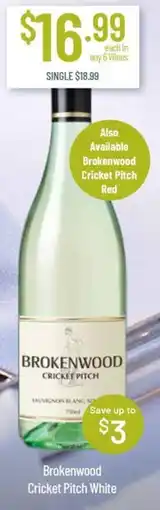 Chambers Cellars Brokenwood Cricket Pitch White offer