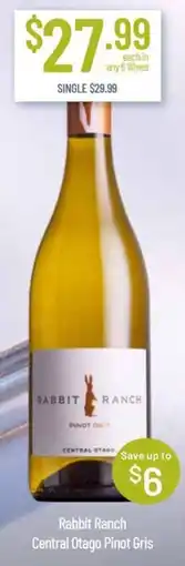 Chambers Cellars Rabbit Ranch Central Otago Pinot Gris offer