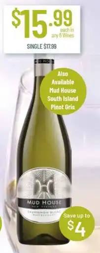 Chambers Cellars Mud House Sauvignon Blanc offer