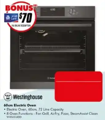 The Good Guys Westinghouse 60cm Electric Oven offer