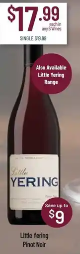 Chambers Cellars Little Yering Pinot Noir offer