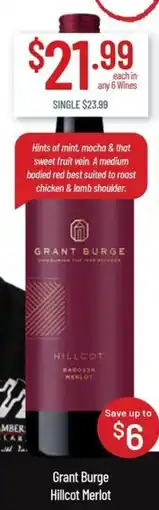 Chambers Cellars Grant Burge Hillcot Merlot offer