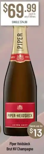 Chambers Cellars Piper Heidsieck Brut NV Champagne offer