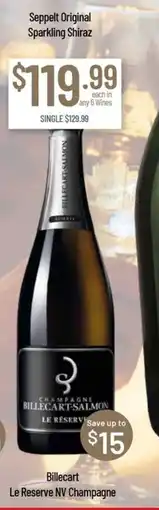 Chambers Cellars Billecart Le Reserve NV Champagne offer