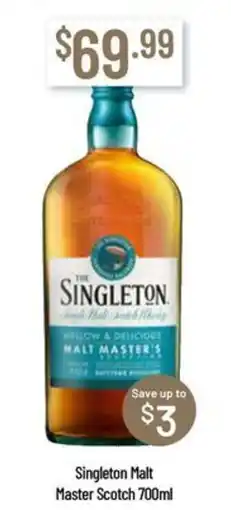 Chambers Cellars Singleton Malt Master Scotch offer