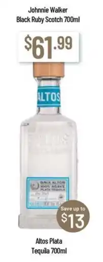 Chambers Cellars Altos Plata Tequila offer