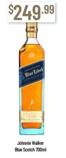 Chambers Cellars Johnnie Walker Blue Scotch offer