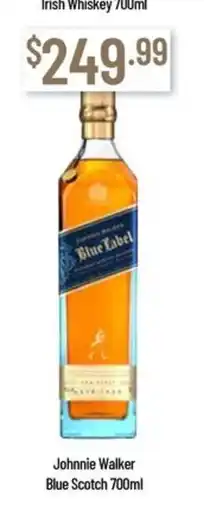 Chambers Cellars Johnnie Walker Blue Scotch offer