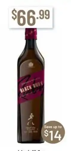 Chambers Cellars Johnnie Walker Black Ruby offer