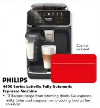 The Good Guys Philips 4400 Series LatteGo Fully Automatic Espresso Machine offer