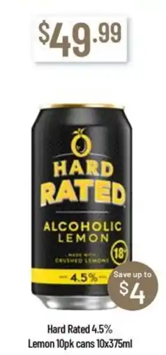 Chambers Cellars Hard Rated 4.5% Lemon offer