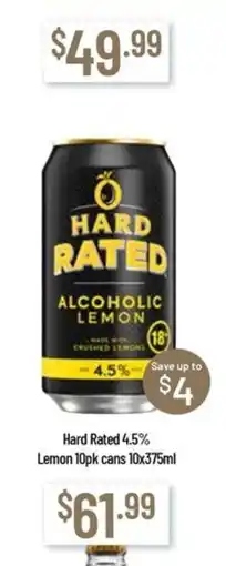 Chambers Cellars Hard Rated Alcoholic Lemon offer