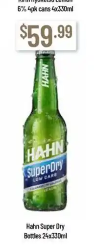 Chambers Cellars Hahn Super Dry offer