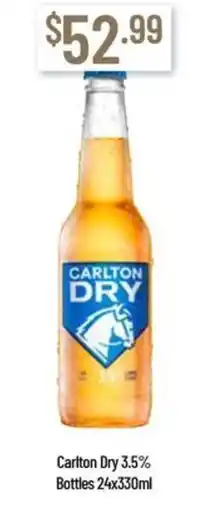 Chambers Cellars Carlton Dry 3.5% Bottles offer