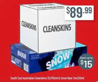 South East Australian Cleanskins & Snow Beer