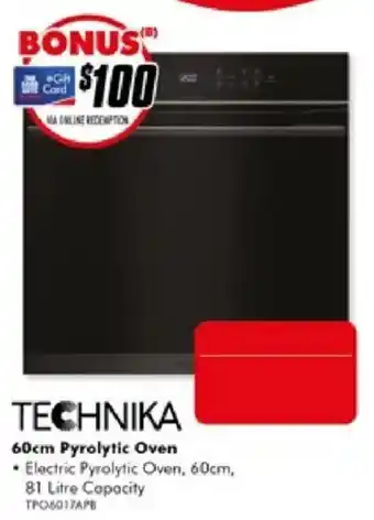 The Good Guys Technika 60cm Pyrolytic Oven offer