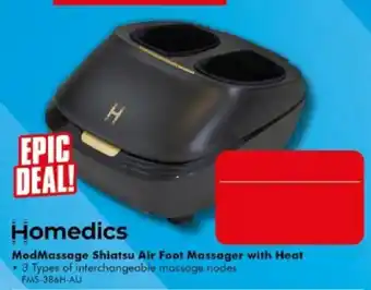 The Good Guys Homedics ModMassage Shiatsu Air Foot Massager with Heat offer