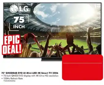 The Good Guys LG 75" QNED86B EVO AI Mini-LED 4K Smart TV 2026 offer