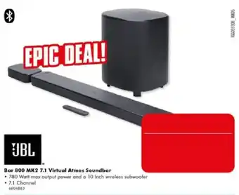The Good Guys JBL Bar 800 MK2 7.1 Virtual Atmos Soundbar offer