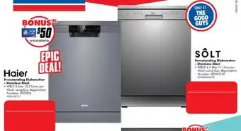 The Good Guys Haier Freestanding Dishwasher - Stainless Steel offer