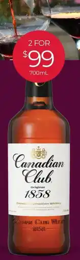 IGA Liquor Canadian Club Original 1858 offer