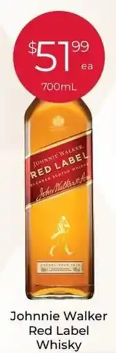 IGA Liquor Johnnie Walker Red Label Whisky offer
